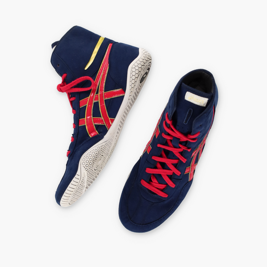 ASICS EX-EO Gold Detailed Navy & Red Wrestling Shoes (11)