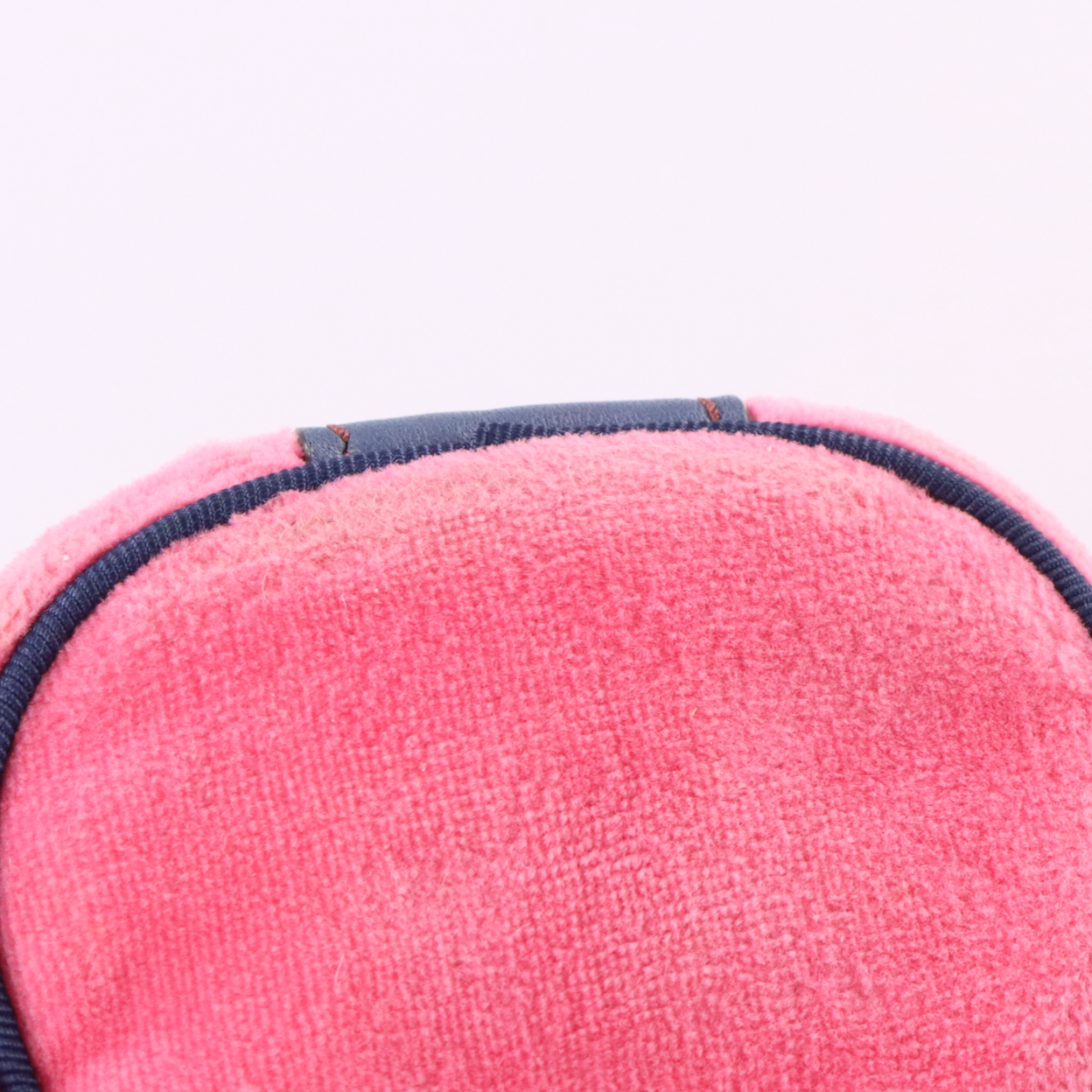 JUICY COUTURE Embroidered Pink & Navy Small Velour Jewellery Box Charm Pouch