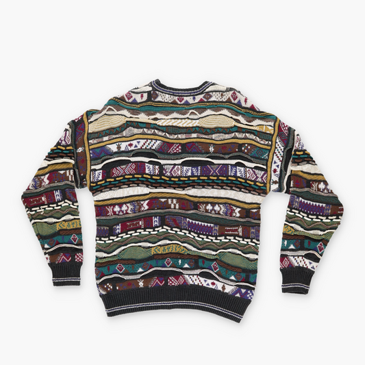 ALBERTO DANTI Coogi Style Italian Styled Multicoloured Knit Sweater (L)