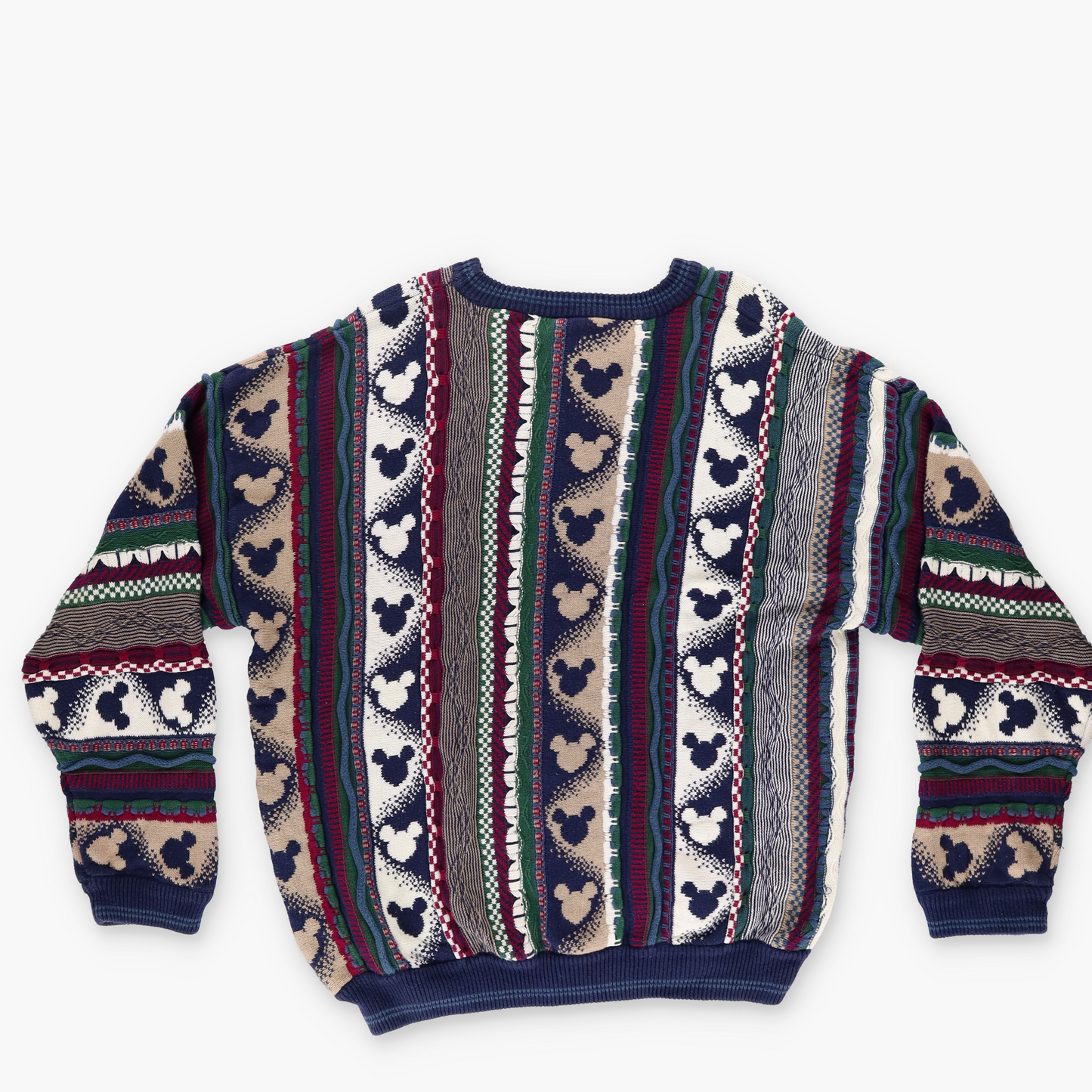 90s Coogi Style 'The Disney Catalog' Mickey Multicoloured Knit Sweater (XXL)