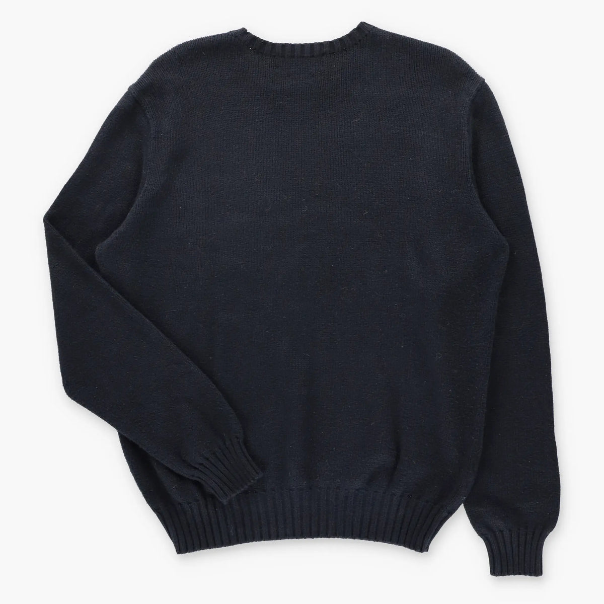 POLO RALPH LAUREN Embroidered Pony Logo Black Knit Sweater (L)