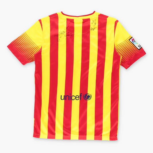 NIKE Barcelona Signed Red & Yellow Soccer Jersey (XS) Vintage Sole Melbourne