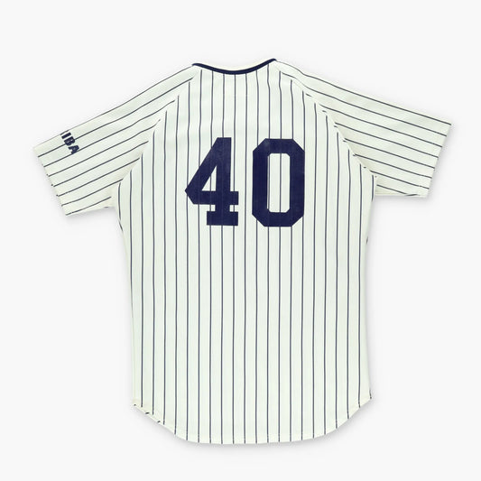 Vintage Baseball Style "R's" USA Made White & Navy Pinstripe Jersey (XL) Vintage Sole Melbourne