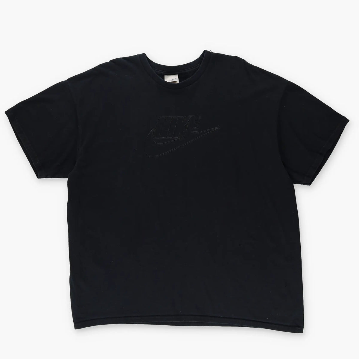 NIKE Monochromatic Spell Out Swoosh Logo Black Boxy Tee (XXL) Vintage Sole Melbourne