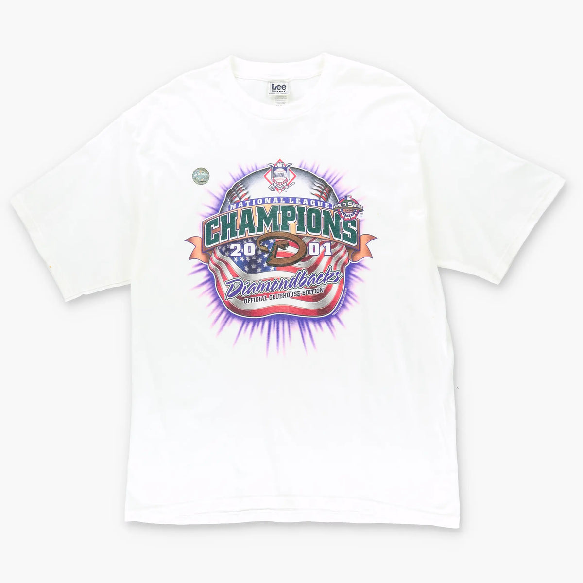 2001 ARIZONA DIAMONDBACKS MLB National League White Baseball Tee (XL) Vintage Sole Melbourne