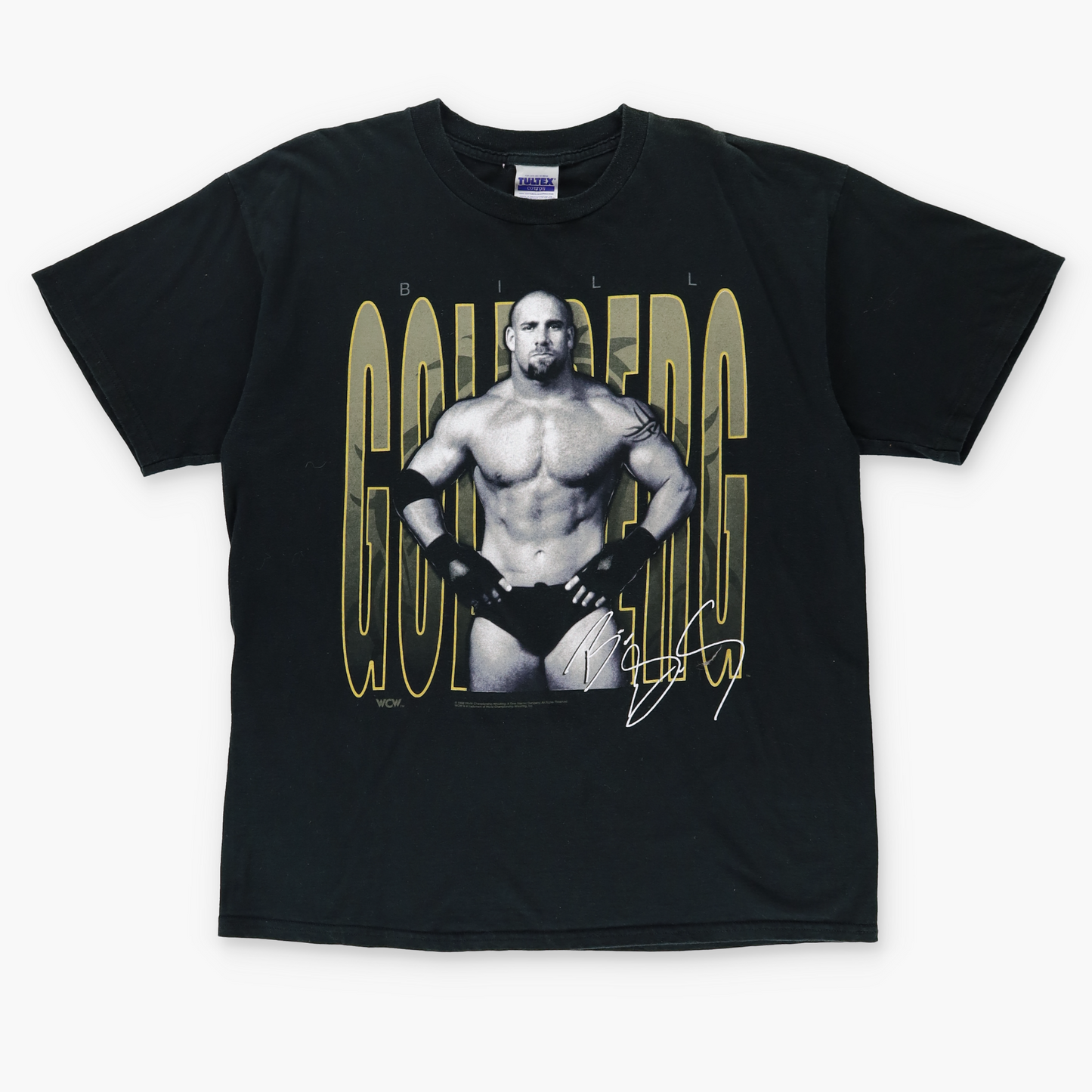 1998 Bill Goldberg WCW Black & Gold Wrestling Tee (XL)