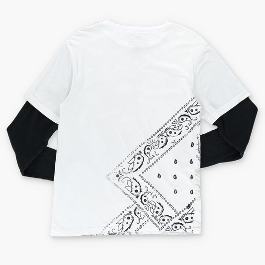 MMA ELITE Y2K Skull Grunge Red Detail Thermal Long Sleeve Tee (M)