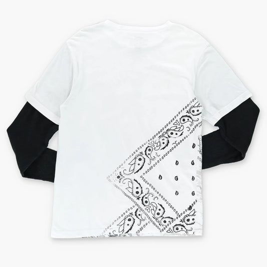 MMA ELITE Y2K Skull Grunge Red Detail Thermal Long Sleeve Tee (M) Vintage Sole Melbourne