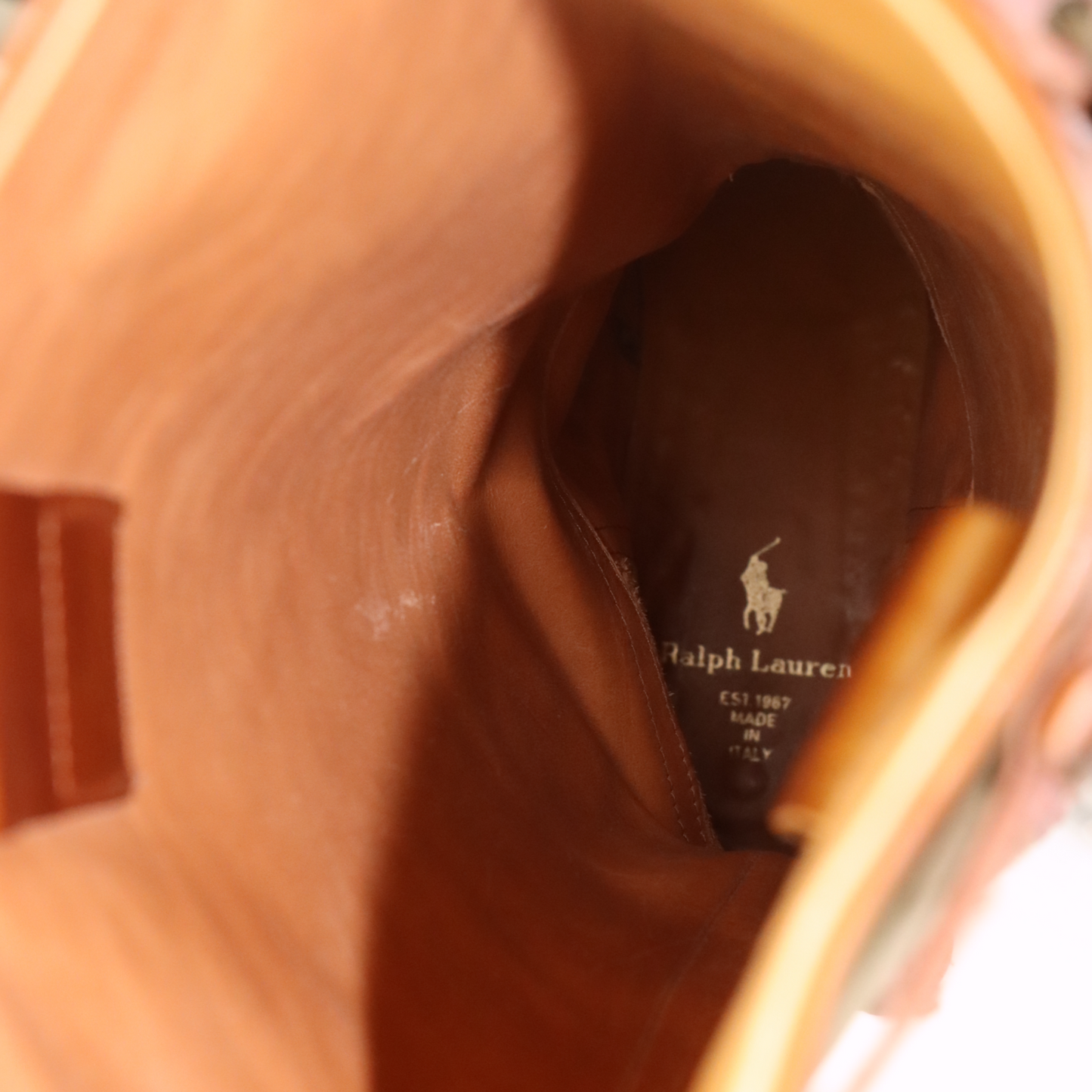 RALPH LAUREN Knee-High Brown & Khaki Italian Made Riding Boots (9)