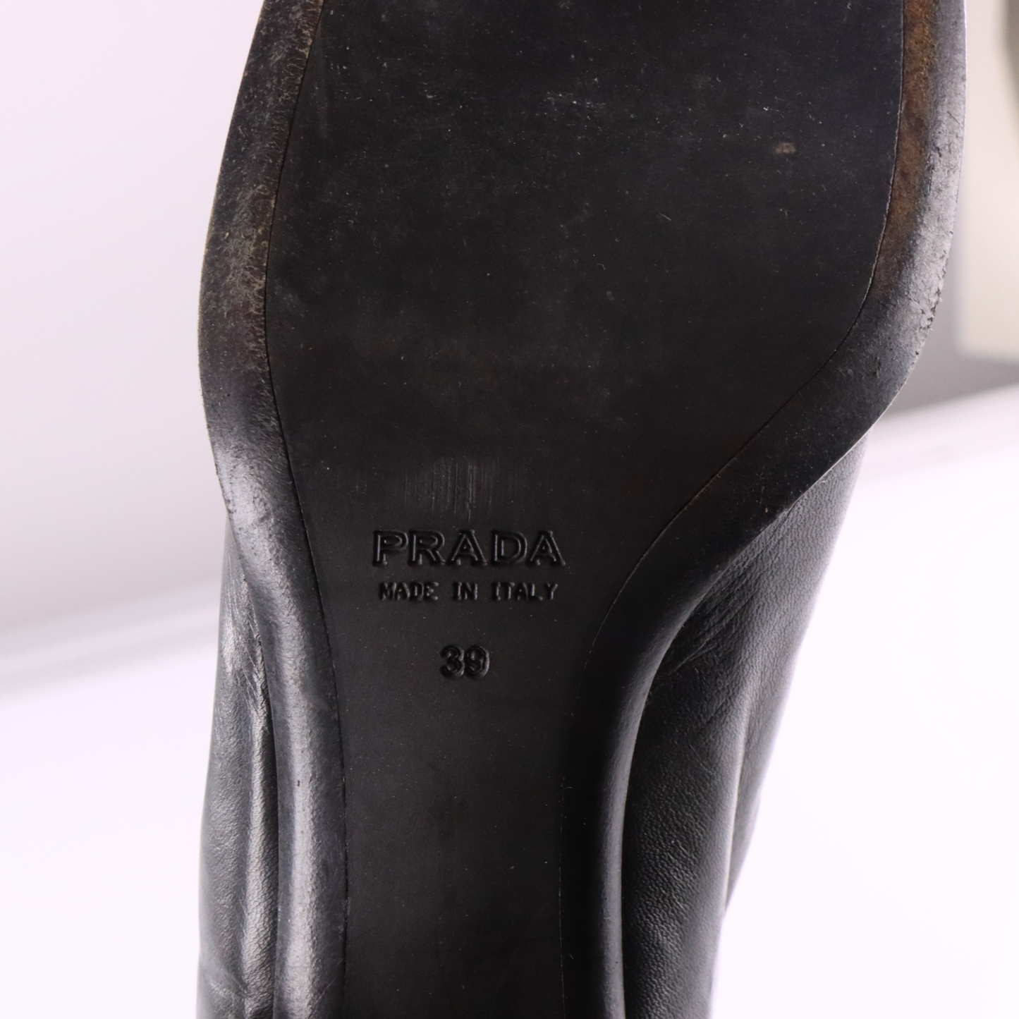 PRADA Black Square Toe Italian Made Soft Leather Boots (8)