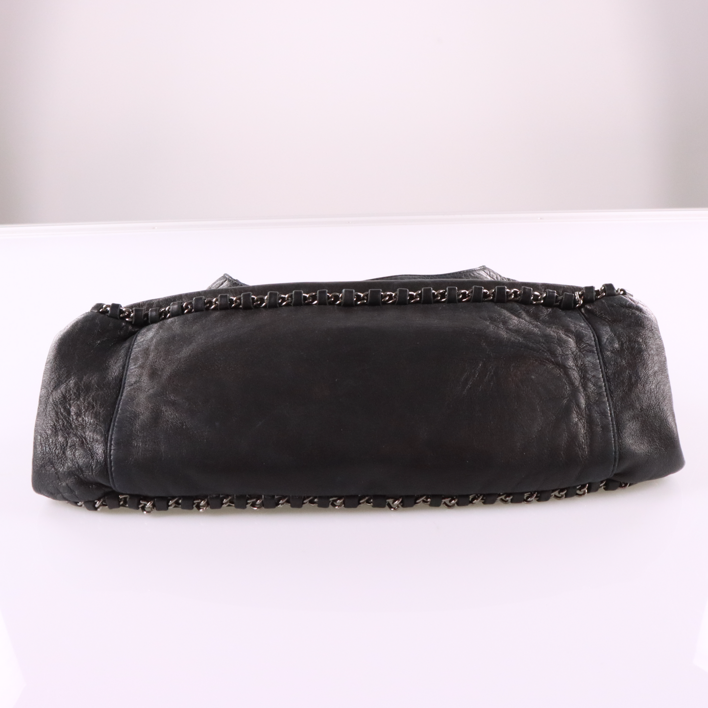 CHANEL 2004-2005 'Chain Around' Black Calfskin French Made Hobo Bag