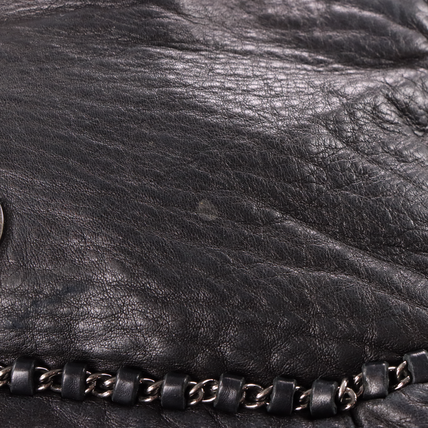 CHANEL 2004-2005 'Chain Around' Black Calfskin French Made Hobo Bag