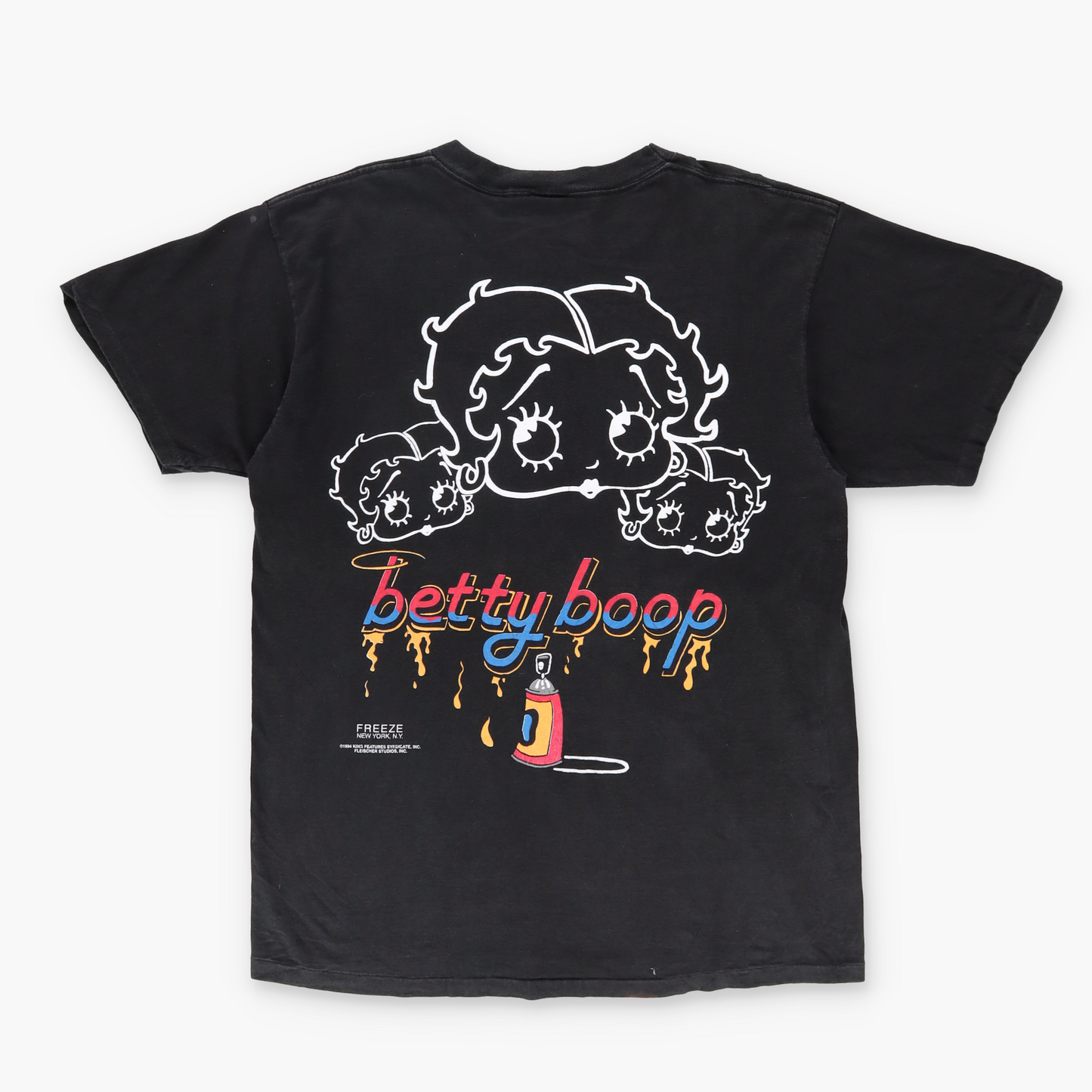 1994 Vintage BETTY BOOP Graffiti Spray Paint Black & White Tee (XL-XXL)