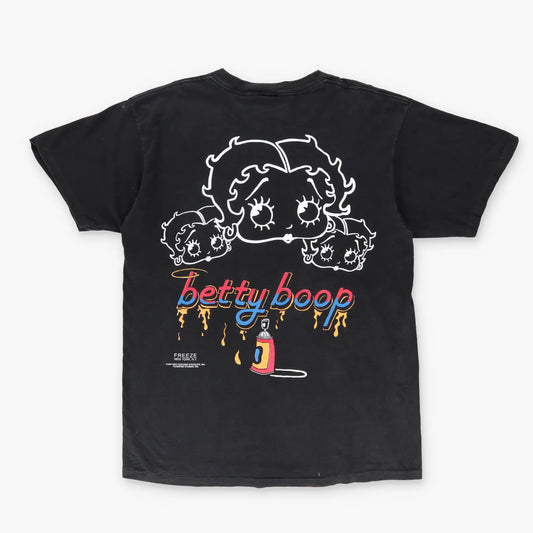1994 Vintage BETTY BOOP Graffiti Spray Paint Black & White Tee (XL-XXL) Vintage Sole Melbourne