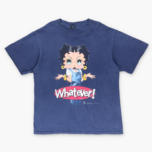 1998 Vintage BETTY BOOP 'Whatever!' USA Made Navy Tee (XL-XXL)
