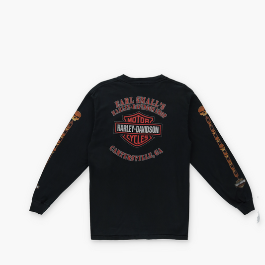 HARLEY DAVIDSON Skull Chain Graphic Cartersville Long Sleeve T-Shirt (S-M)