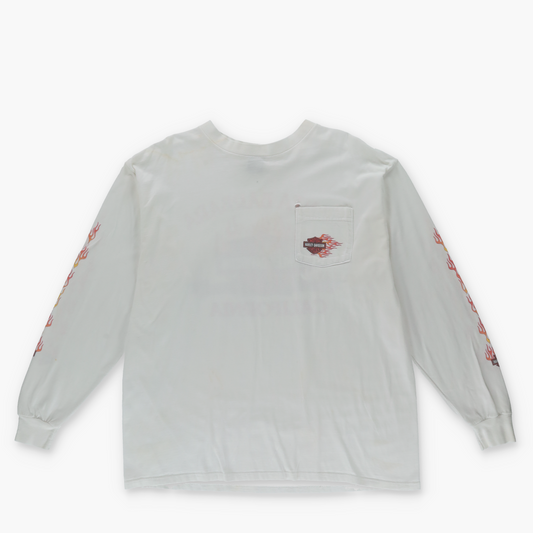 HARLEY DAVIDSON Santa Barbara Flame Graphic Long Sleeve T-Shirt (XL)