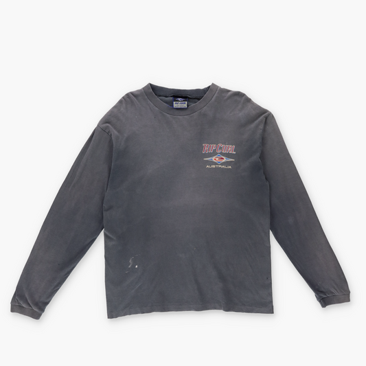 RIPCURL 'AUSTRALIAN Made' Vintage 100% Cotton Single Stitch Surf Long Sleeve T-Shirt (M-L)