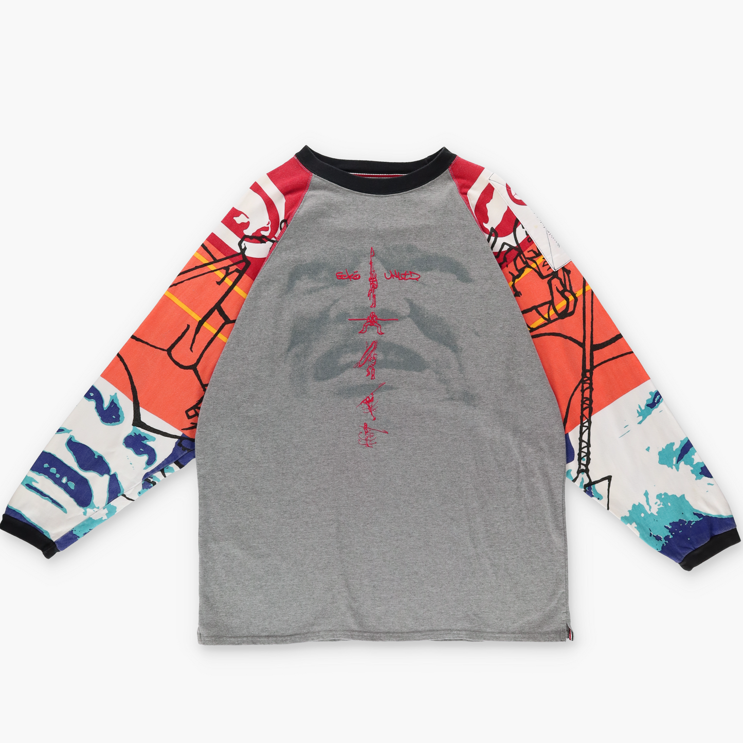 ECKO UNTITLED Y2K 90s Streetwear Graphic Sleeve Long Sleeve T-Shirt (XL)