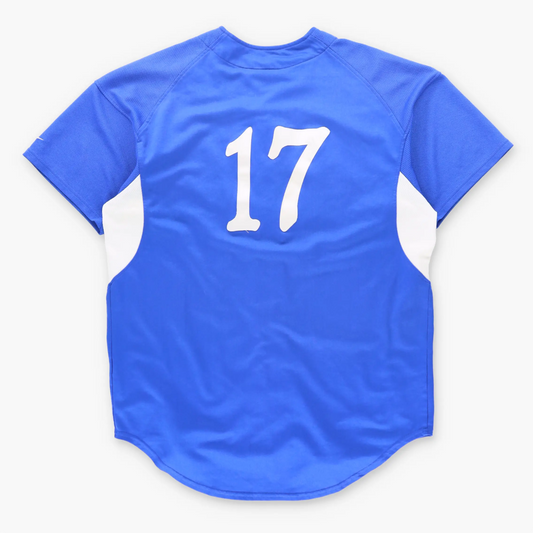 Vintage NIKE Kansas City Royals MLB #17 Embroidered Swoosh Logo Baseball Jersey (XL)