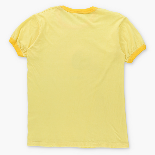 Vintage 1982 Light Yellow & Rainbow Glitter Graphic Florida Ringer Tee (Women's M) Vintage Sole Melbourne