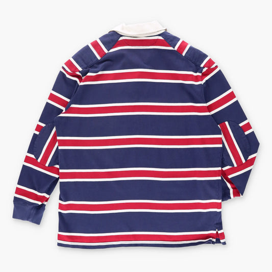 Vintage POLO RALPH LAUREN Embroidered Padded Stripe Rugby Jersey (L)