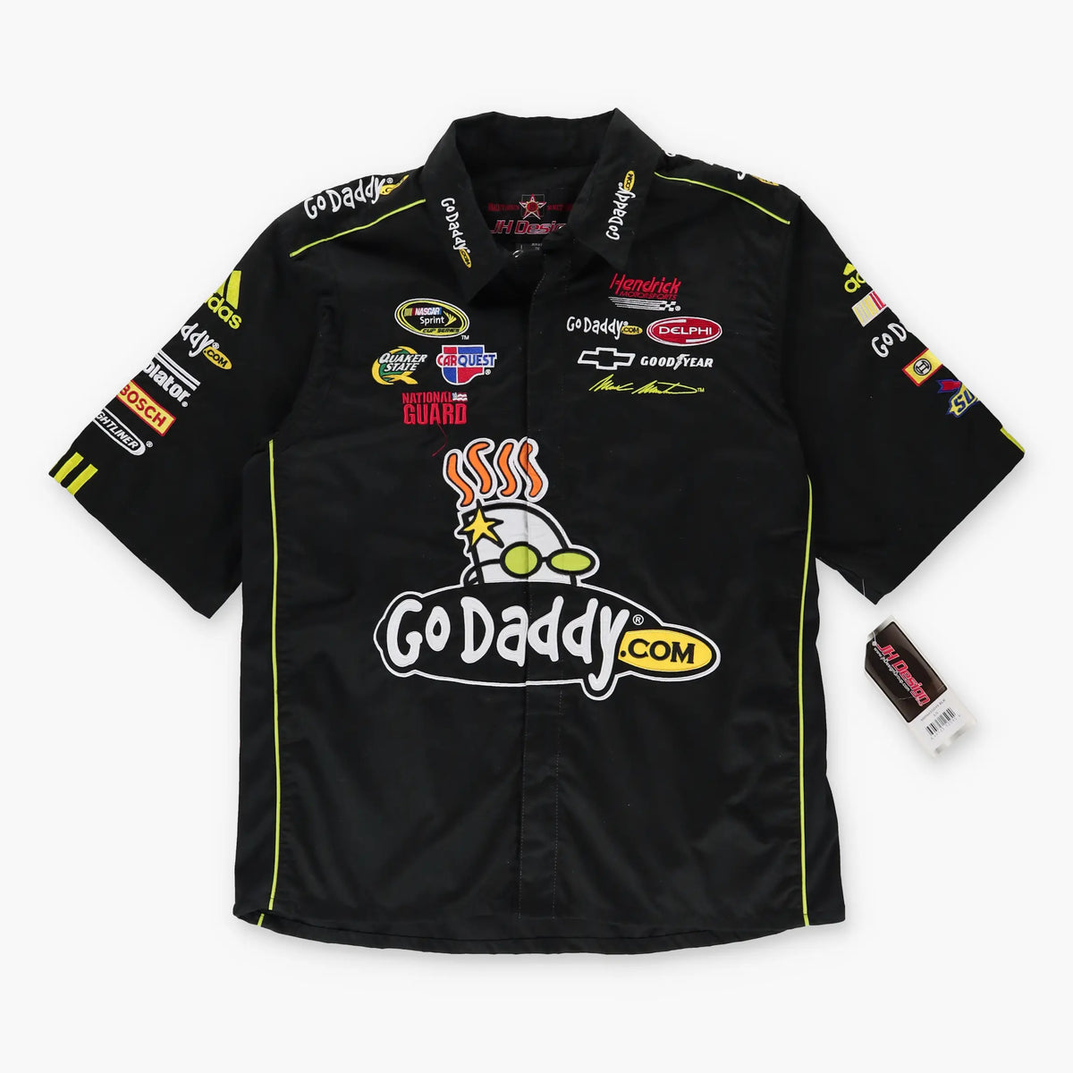 Vintage ADIDAS X NASCAR Mark Martin #5 New With Tags GoDaddy Embroidered Racing Shirt (L) Vintage Sole Melbourne