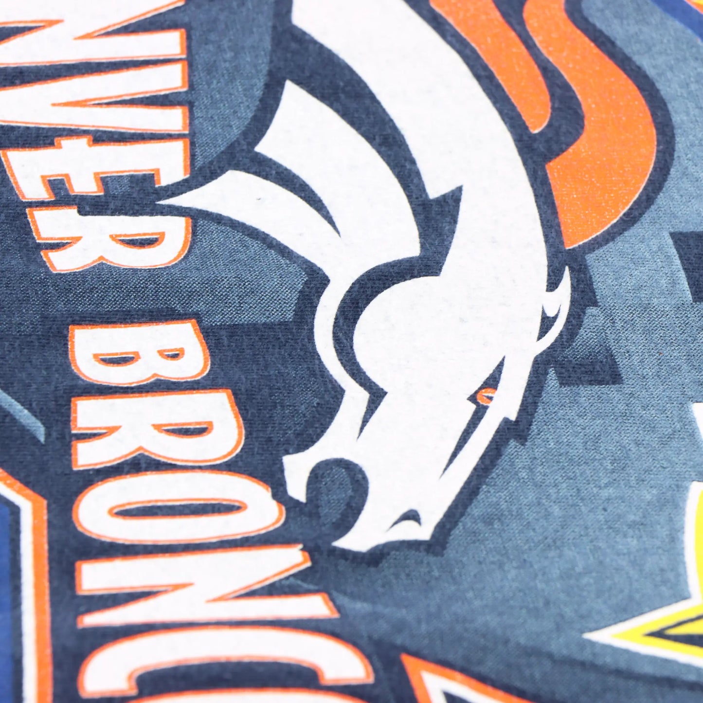 DENVER BRONCOS Super Bowl XXXII Navy USA Made Football Tee (XL) Vintage Sole Melbourne