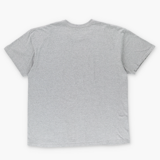 NIKE Spell Out Swoosh Double Logo Grey & Navy Tee (XXL)