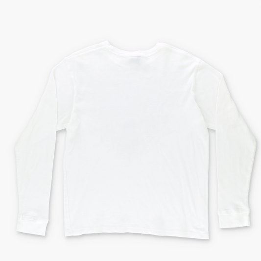 MMA ELITE Y2K Punk Cross Wing Graphic White & Blue Thermal Long Sleeve (M-L)