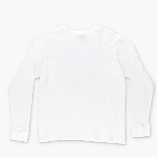 MMA ELITE Y2K Punk Cross Wing Graphic White & Blue Thermal Long Sleeve (M-L) Vintage Sole Melbourne