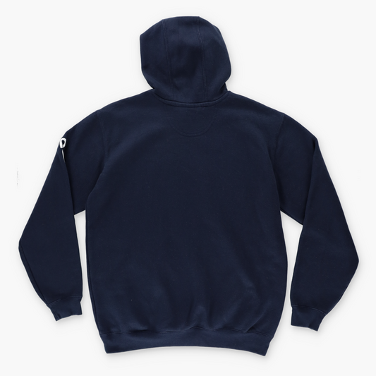 CARHARTT K288 'Loose Fit' Printed Sleeve Logo Navy Hooded Sweatshirt (M-L)