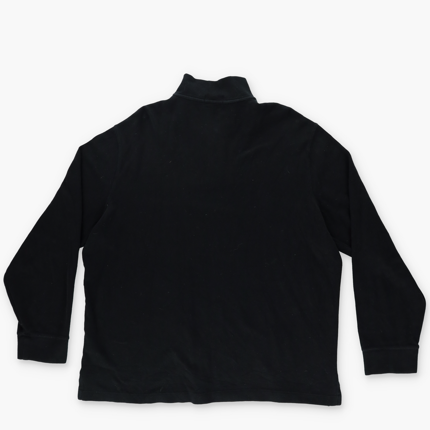 RALPH LAUREN POLO 'Estate Rib' Embroidered Blue &Black Logo 1/4 Zip Knit Sweater (XL)