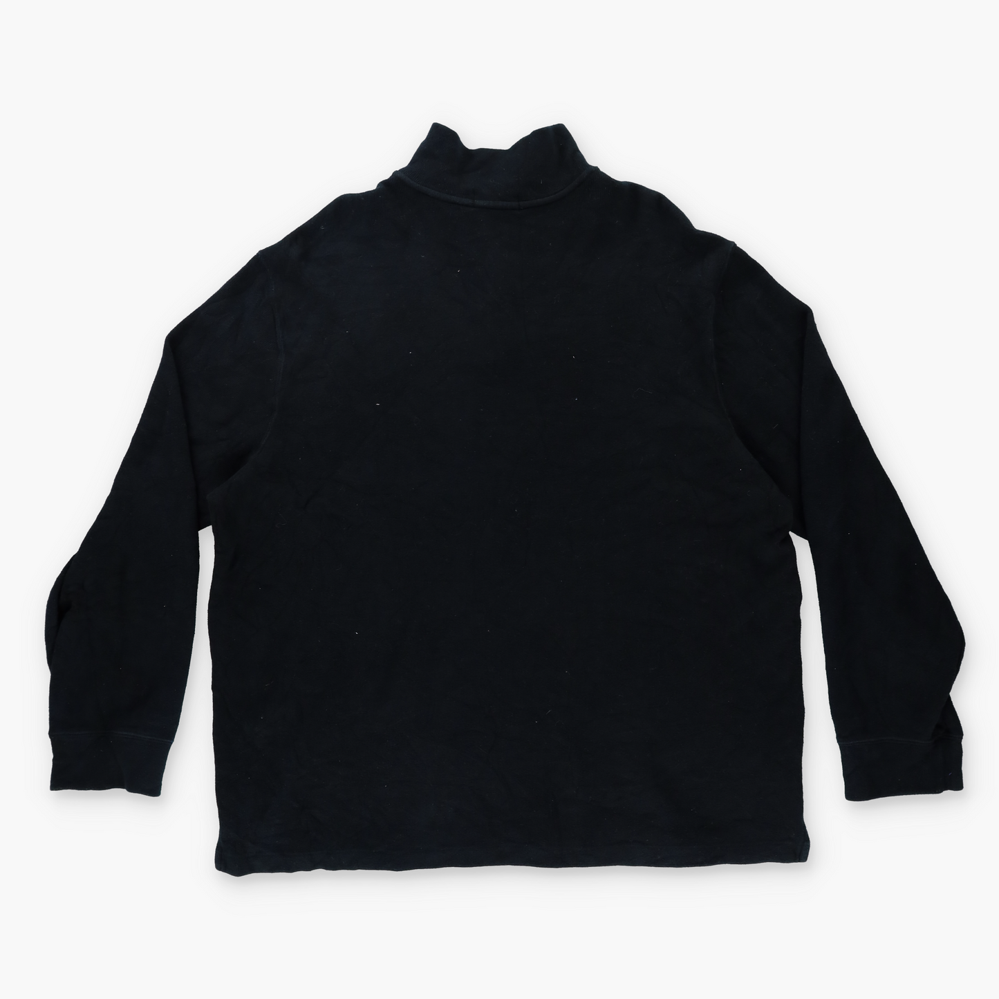 RALPH LAUREN POLO Brown Embroidered Logo Black 1/4 Zip Knit Sweater (XXL)