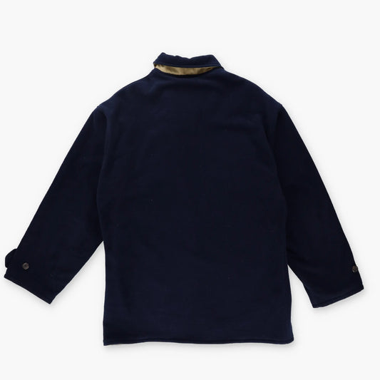 RALPH LAUREN POLO Full Zip/Button Navy Fleece USA Made Coat (M-L) Vintage Sole Melbourne