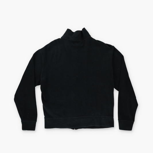 RALPH LAUREN POLO Embroidered Logo Red & Black Zip-Up Knit Sweater (S)