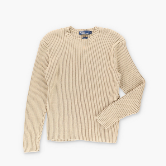 POLO RALPH LAUREN Cable Knit Beige Sweater (L-XL)
