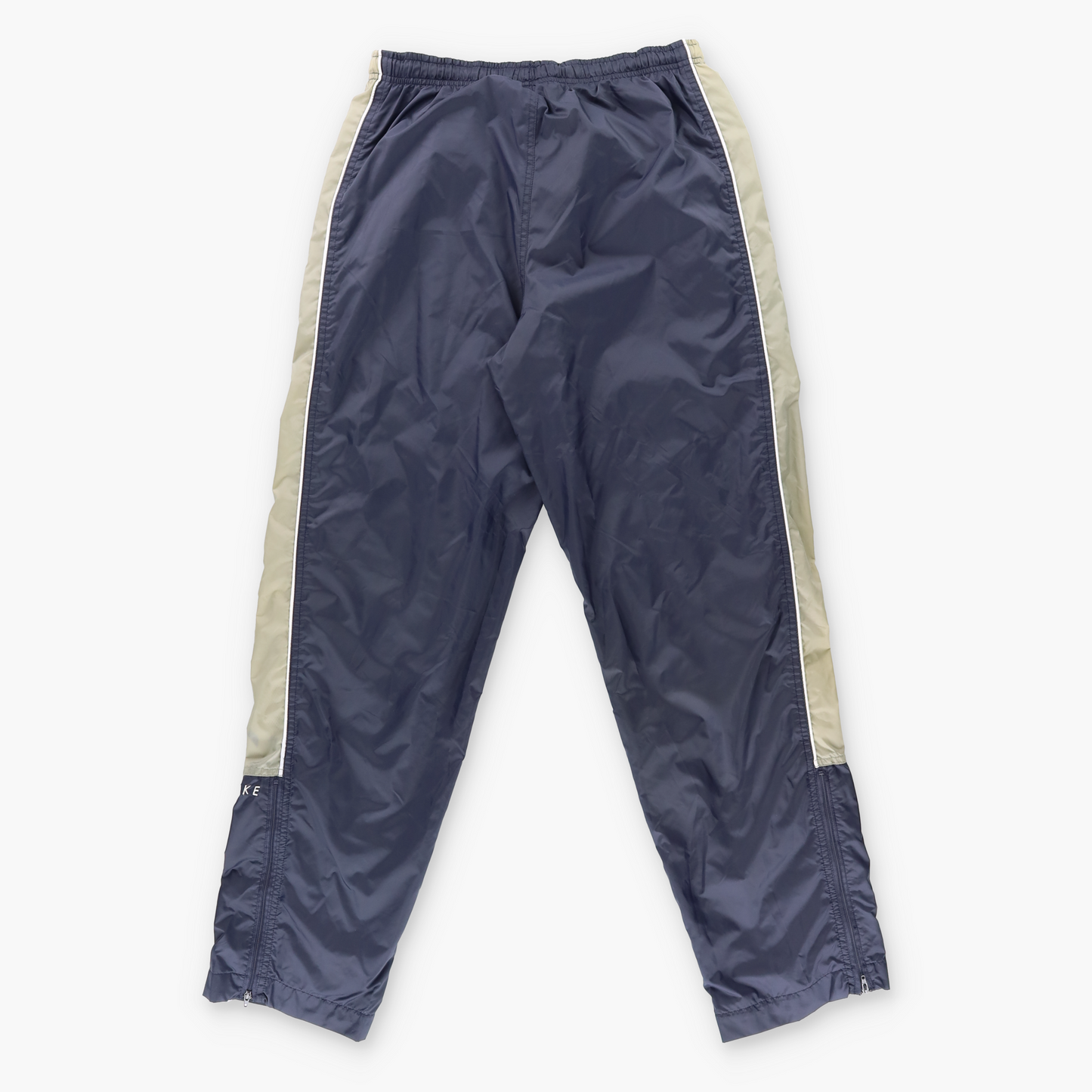 NIKE Embroidered Swoosh Logo Green & Navy Track Pants (S)