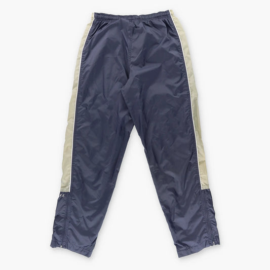 NIKE Embroidered Swoosh Logo Green & Navy Track Pants (S) - Vintage Sole Melbourne