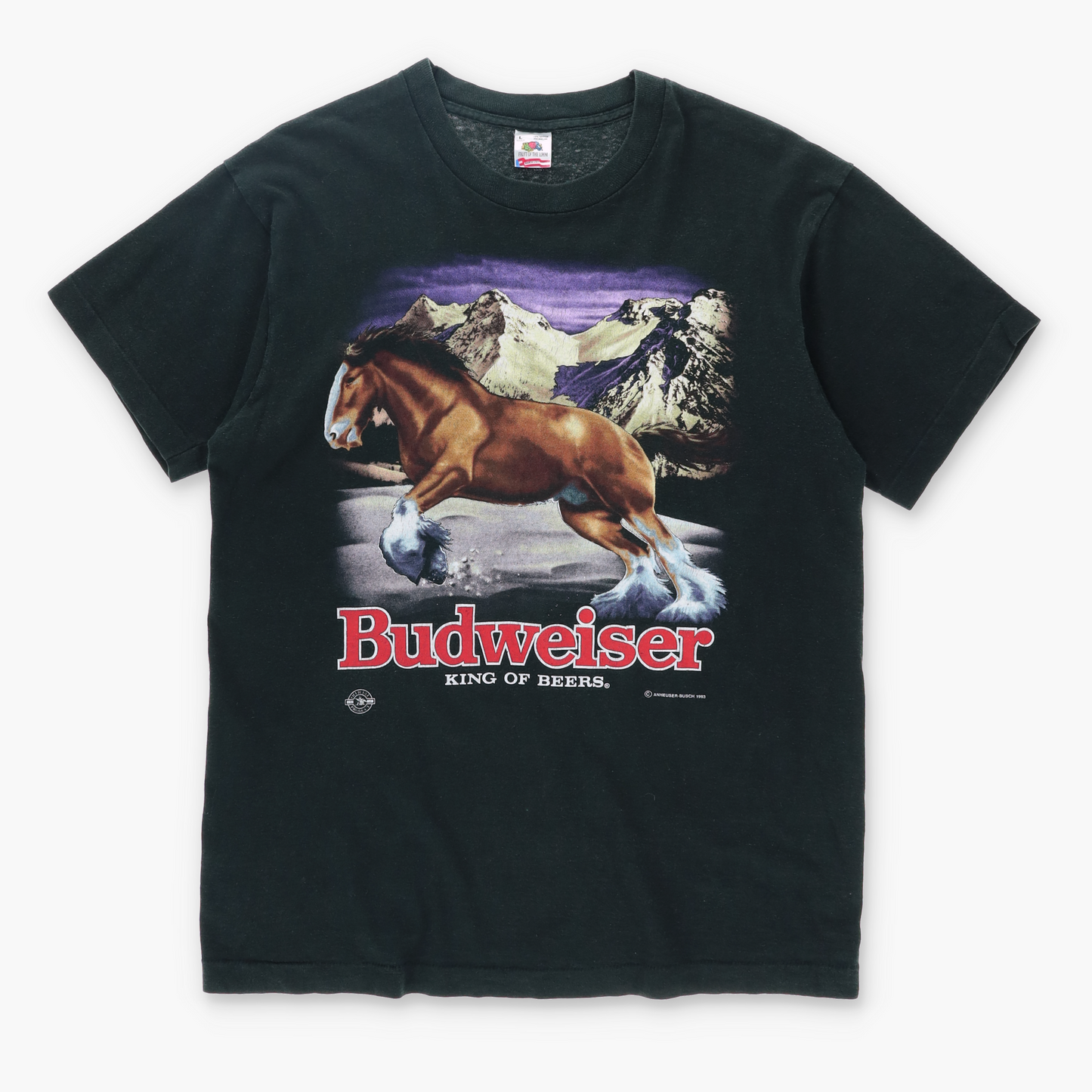 1993 Vintage Budweiser Horse 'King of Beers' USA Made Tee (L)