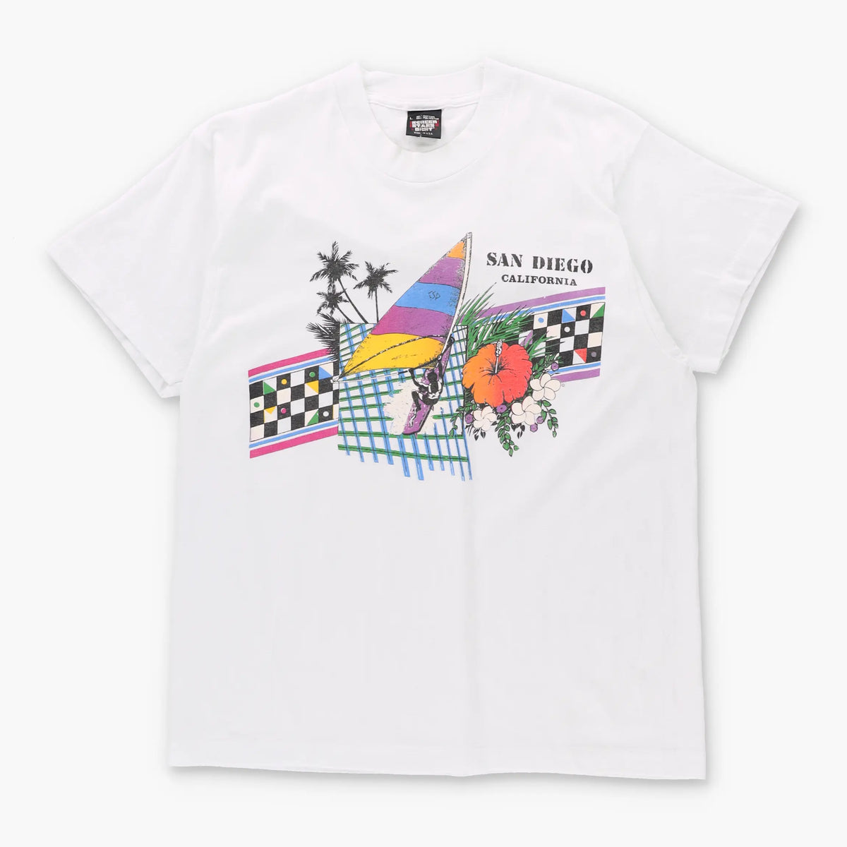 San Diego Wing Surfing California Destination 50/50 Tee (M) Vintage Sole Melbourne