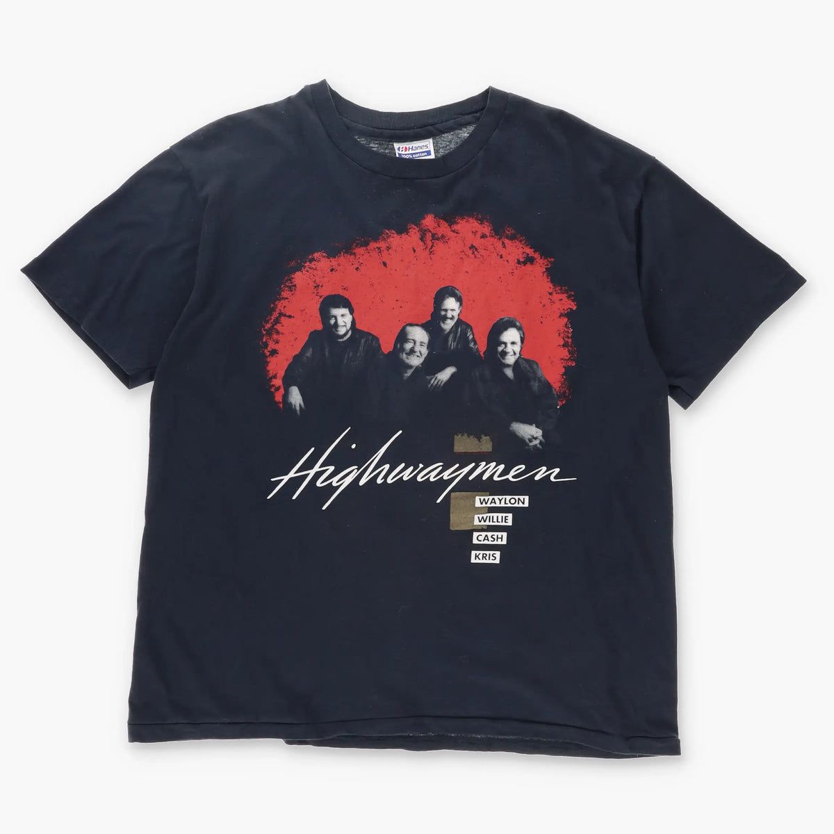 Highway Men Johnny Cash Willie Nelson Country Music USA Made Tee (L) Vintage Sole Melbourne