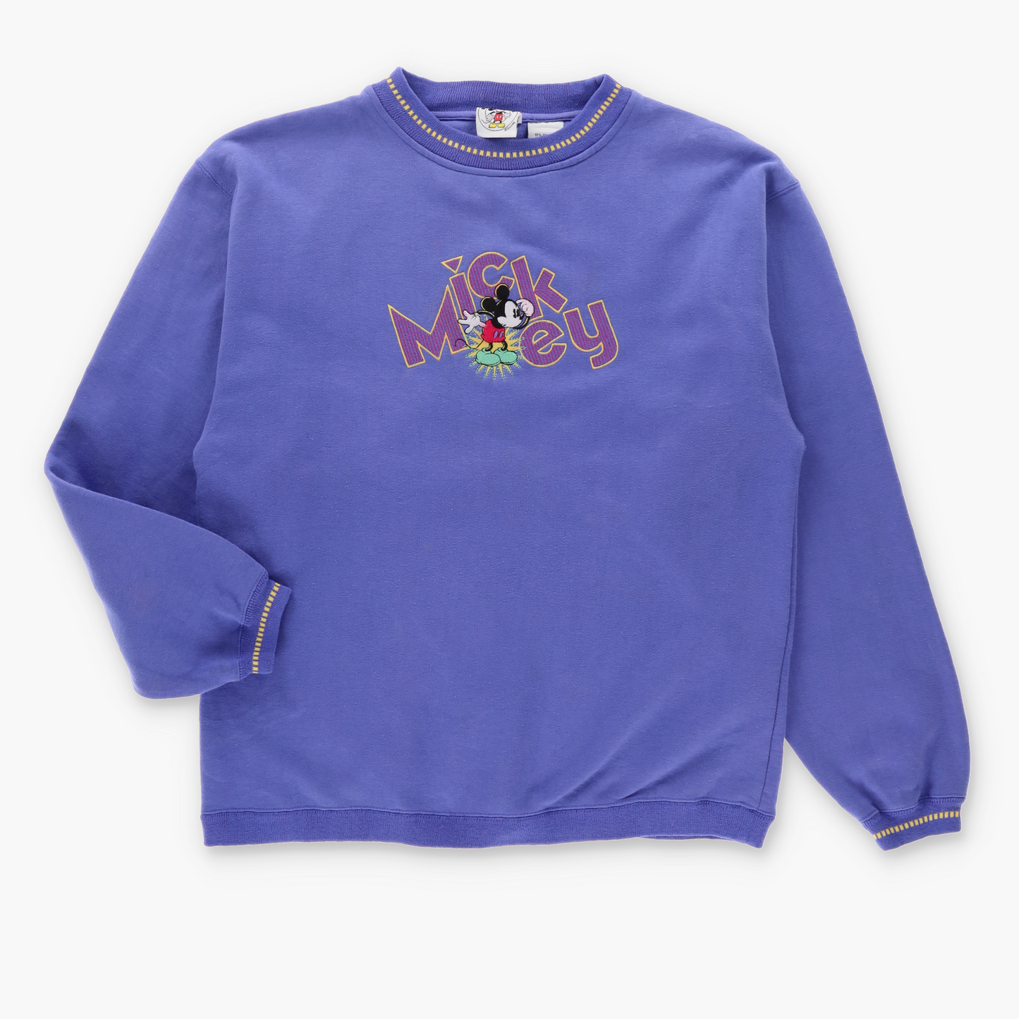 DISNEY Mickey Mouse Embroidered Purple Sweatshirt (L)