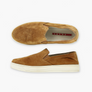 PRADA SPORT Brown Suede Slip On Loafers (39)