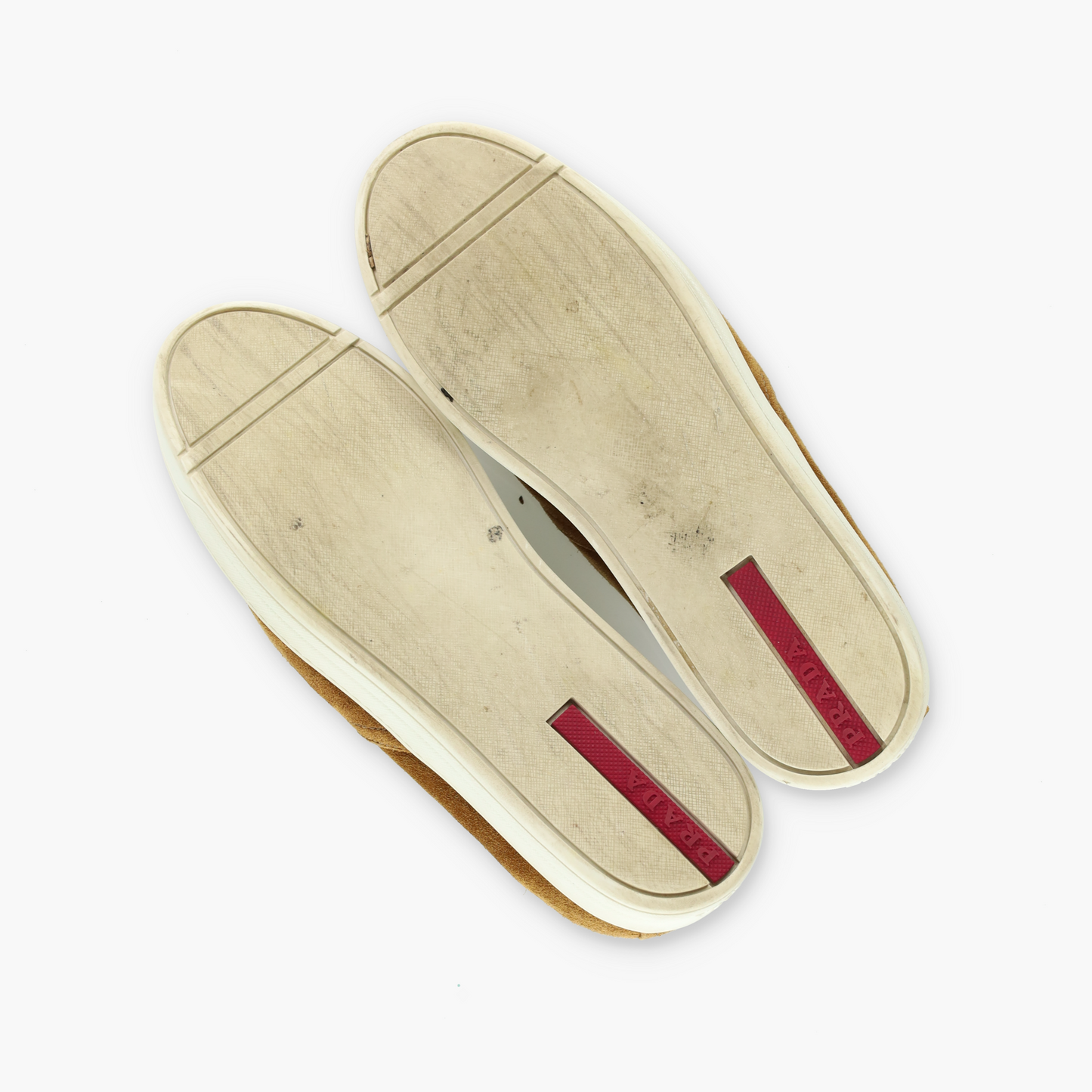 PRADA SPORT Brown Suede Slip On Loafers (39)