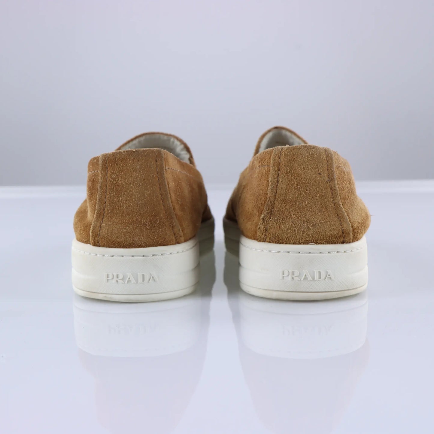 PRADA SPORT Brown Suede Slip On Loafers (39) Vintage Sole Melbourne