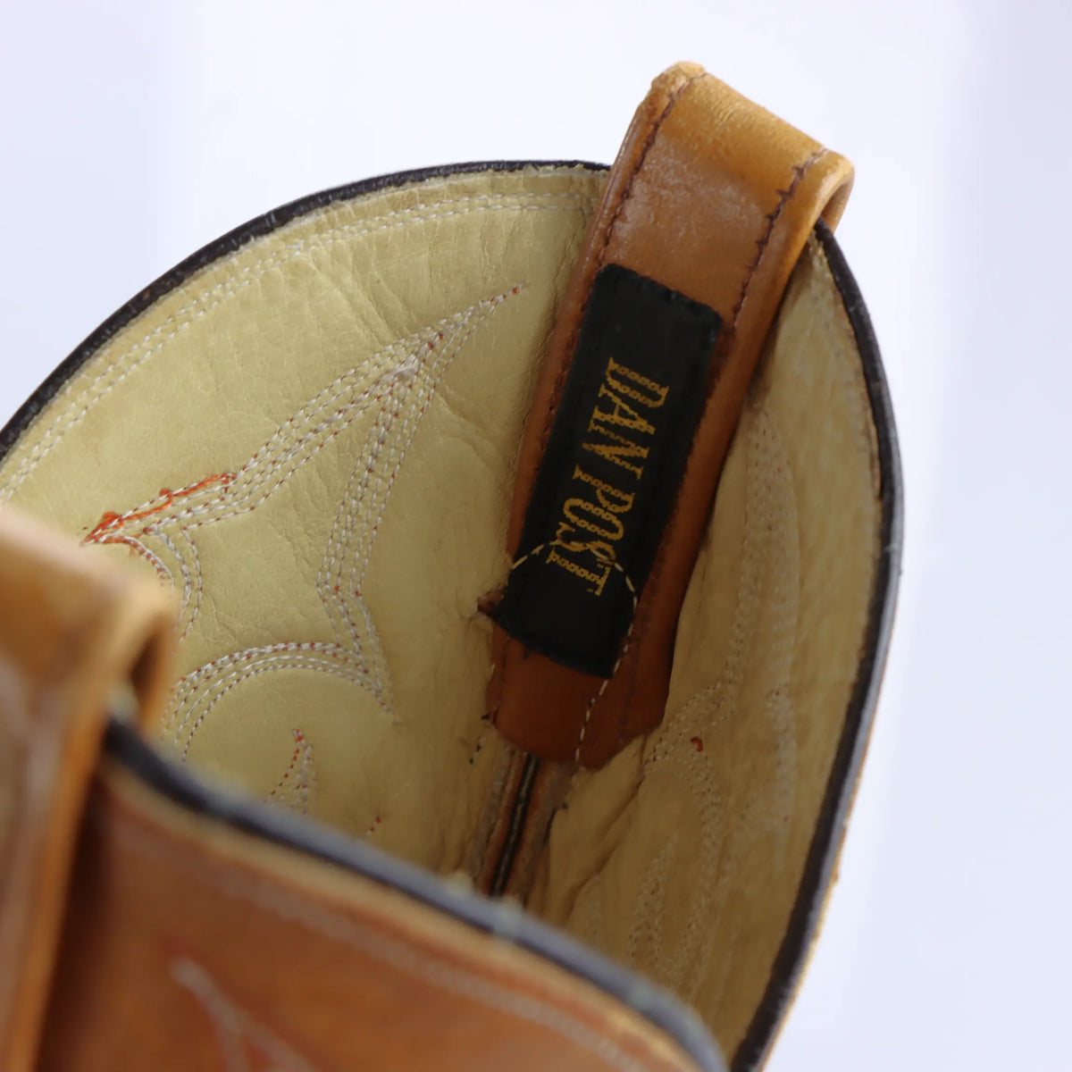 Vintage DAN POST Exotic Anteater Pangolin Leather Cowboy Boots (9) Vintage Sole Melbourne