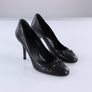 DIOR Black Cannage Leather Bow Charms Pumps (39.5)