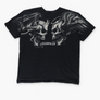 LIQUID BLUE Y2K Style "Heaven or Hell" Skulls T-Shirt (XL)