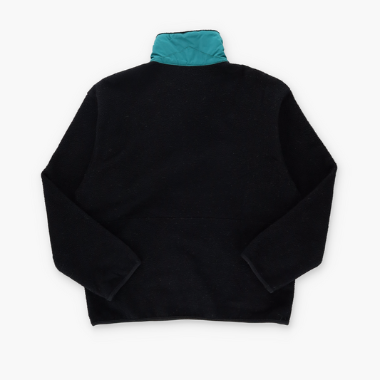 PATAGONIA USA Made Black & Pink 1/2 Zip Fleece Sweatshirt (Women's M)